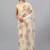Off white chiffon printed saree with blouse