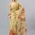 Gold tussar printed saree with blouse