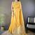 Yellow silk blend woven design saree with blouse