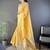 Yellow silk blend woven design saree with blouse
