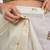Off white linen printed saree with blouse