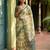 Green linen woven design saree with blouse