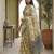 Green linen woven design saree with blouse
