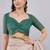 Peach linen printed saree with blouse