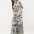 Off white linen printed saree with blouse