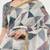 Off white linen printed saree with blouse