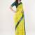 Yellow linen woven design saree with blouse