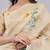 Cream linen printed saree with blouse