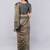 Bronze polyester woven design saree with blouse
