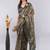 Bronze polyester woven design saree with blouse