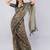 Bronze polyester woven design saree with blouse