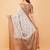 Off white polyester printed saree with blouse