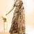 Beige polyester woven design saree with blouse