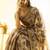 Beige polyester woven design saree with blouse