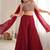 Dark rani pink color crunchy silk embroidered work crop top Palazzo dupatta set 