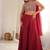 Dark rani pink color crunchy silk embroidered work crop top Palazzo dupatta set 