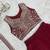 Dark rani pink color crunchy silk embroidered work crop top Palazzo dupatta set 
