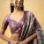 Multicolor polyester printed saree with blouse