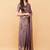 Purple polyester woven design saree with blouse