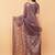 Purple polyester woven design saree with blouse