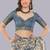 Multicolor polyester printed saree with blouse