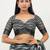 Grey linen woven design saree with blouse