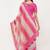 Pink linen printed saree with blouse