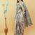 White polyester printed saree with blouse