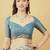 White polyester printed saree with blouse