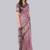 Purple polyester woven design saree with blouse