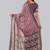 Purple polyester woven design saree with blouse