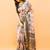Multicolor polyester printed saree with blouse
