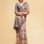 Multicolor polyester printed saree with blouse