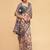 Multicolor polyester printed saree with blouse
