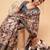 Multicolor polyester printed saree with blouse