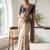 Off white polyester printed saree with blouse