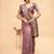 Purple polyester woven design saree with blouse