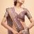 Purple polyester woven design saree with blouse