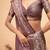 Purple polyester woven design saree with blouse