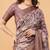 Multicolor polyester printed saree with blouse