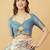 Off white polyester printed saree with blouse