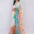 White pure linen printed saree with blouse