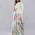 Off white georgette printed saree with blouse