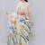 Off white georgette printed saree with blouse