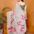 Off white pure linen printed saree with blouse