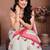 Off white pure linen printed saree with blouse