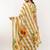 Yellow pure linen printed saree with blouse