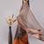 Brown pure linen woven design saree with blouse