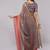 Brown pure linen woven design saree with blouse