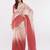 Multicolor pure linen printed saree with blouse